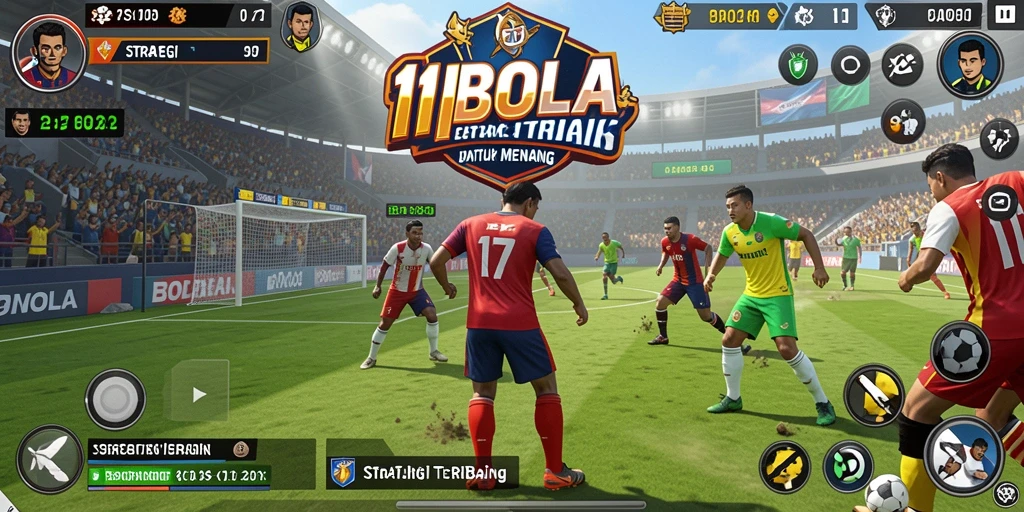 Tampilan gameplay mendebarkan di 11BOLA dengan strategi yang mendalam.