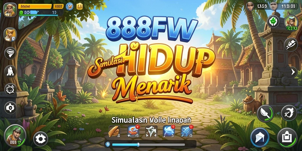Gambaran gameplay seru dalam 888FW yang menunjukkan interaksi dan eksplorasi.