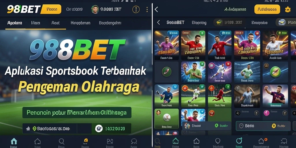Tampilan antarmuka 988BET dengan opsi taruhan olahraga yang lengkap.