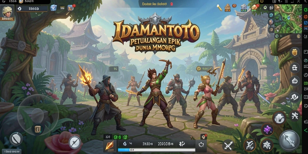 Tampilan gameplay menakjubkan dari IDAMANTOTO dalam petualangan MMORPG.