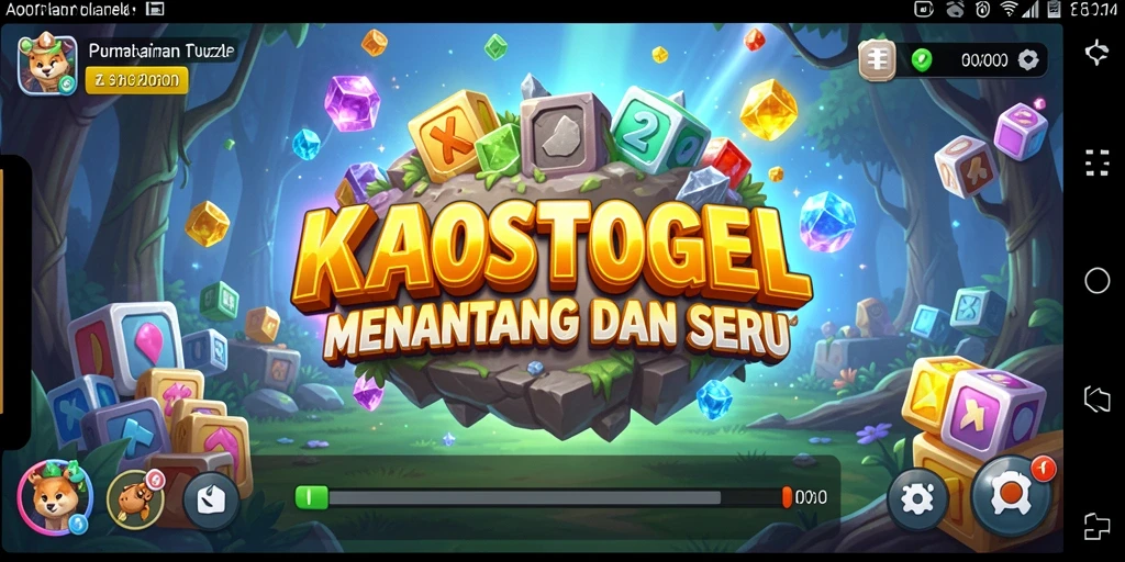 Gambaran visual gameplay KAOSTOGEL yang menantang dan penuh strategi.
