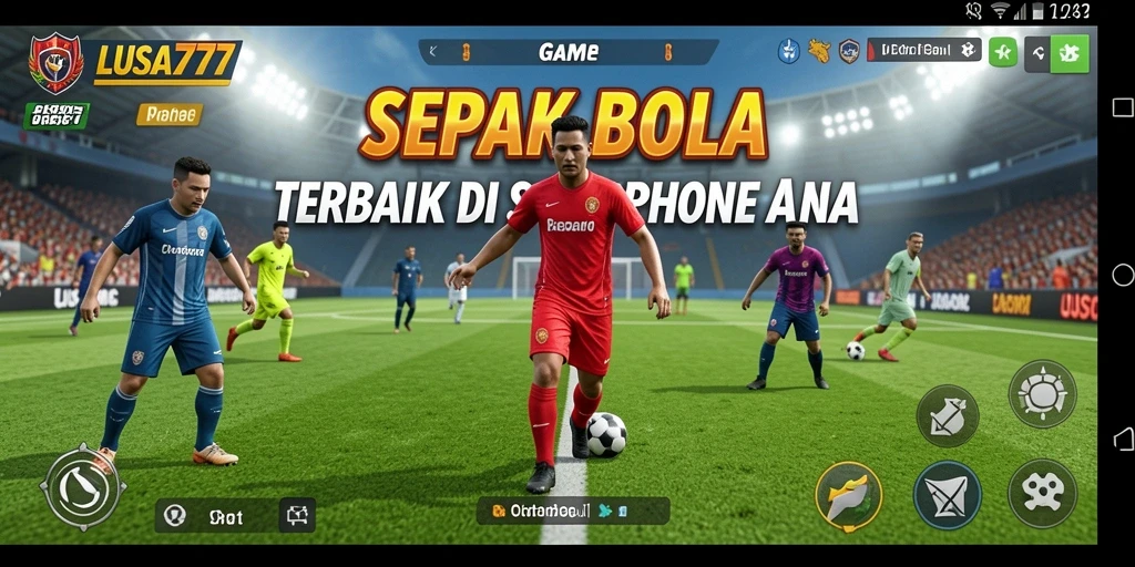 Tampilan gameplay seru dalam LUSA777 dengan pertandingan sepak bola yang mendebarkan.
