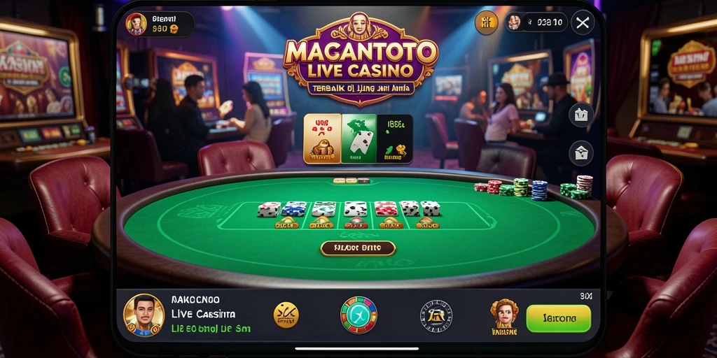 Tampilan menarik dari gameplay Live Casino di MACANTOTO.