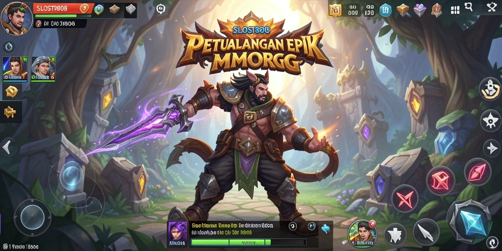 Tampilan aksi seru dalam SLOST8808 saat berpetualang di dunia MMORPG.