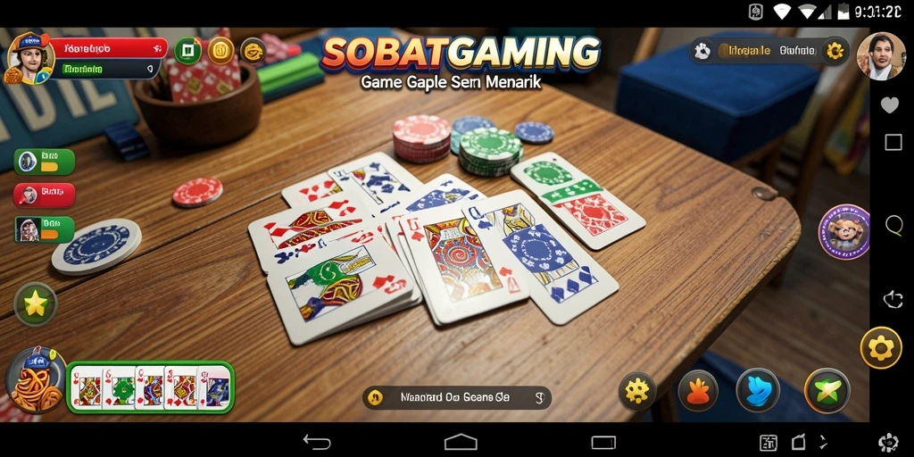 Gameplay seru Gaple di SOBATGAMING dengan teman-teman.