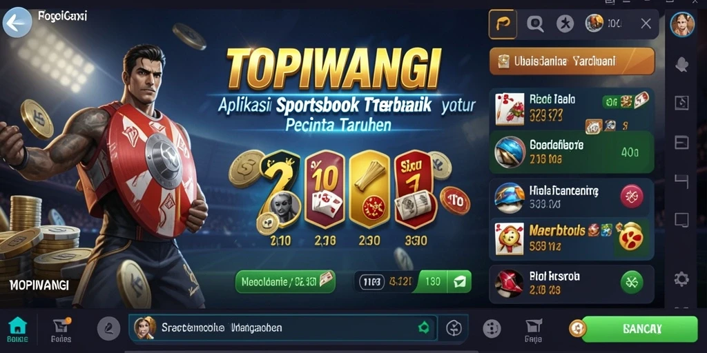 Tampilan gameplay menarik dari aplikasi Sportsbook TOPIWANGI.