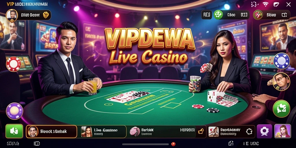 Screenshot utama gameplay Live Casino VIPDEWA yang menarik.