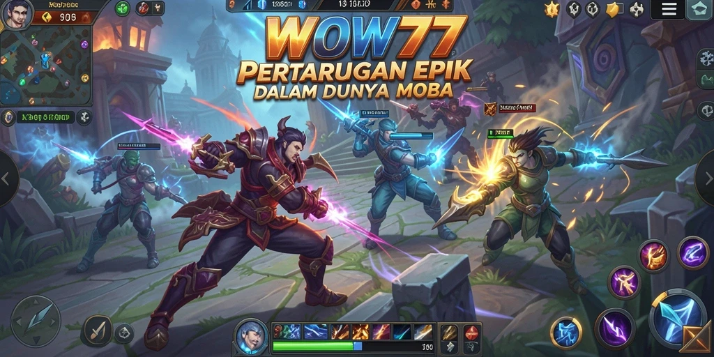 Tampilan gameplay WOW77 dengan aksi pertarungan yang intens.